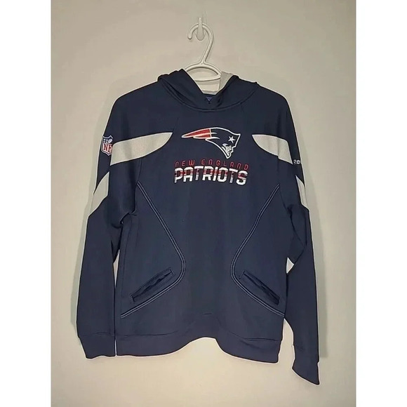 New England Patriots Reebok NFL On Field Hoodie Sweater Mens Size S - Picture 1 of 6